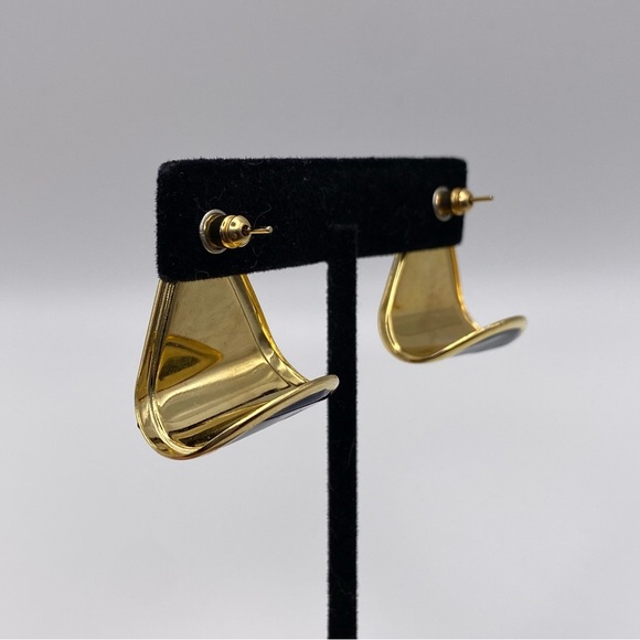 Vintage Multicolor Enamel Gold Tone
Triangle Shape Post Earrings - Picture 2 of 6